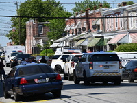 Police are gathering at the crime scene. Two people are dying, and three people are getting injured in a workplace shooting at Delaware Coun...