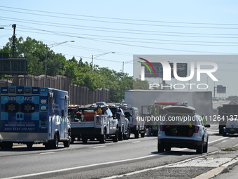 Two people are dying in a fatal motor vehicle crash on I-80 Eastbound in Hackensack, New Jersey, United States, on May 21, 2024. New Jersey...