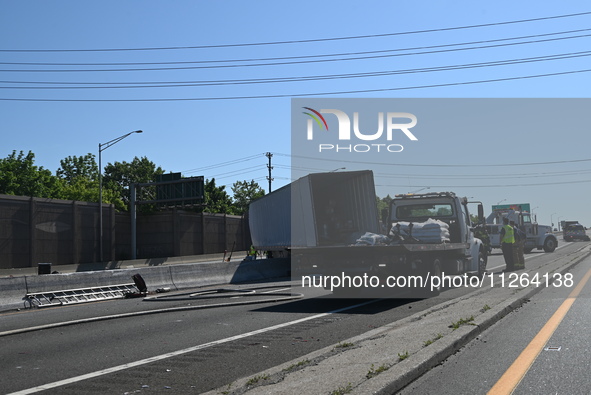 Two people are dying in a fatal motor vehicle crash on I-80 Eastbound in Hackensack, New Jersey, United States, on May 21, 2024. New Jersey...