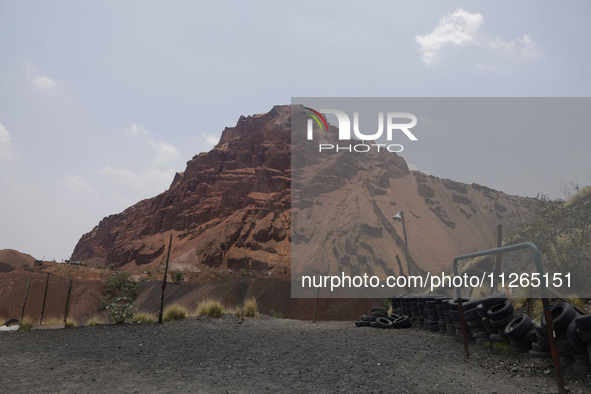 A view of a hill from the property known as El Yuguelito, an irregular piece of land located in the Polvorilla Colony in the Iztapalapa mayo...