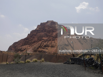 A view of a hill from the property known as El Yuguelito, an irregular piece of land located in the Polvorilla Colony in the Iztapalapa mayo...