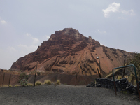 A view of a hill from the property known as El Yuguelito, an irregular piece of land located in the Polvorilla Colony in the Iztapalapa mayo...