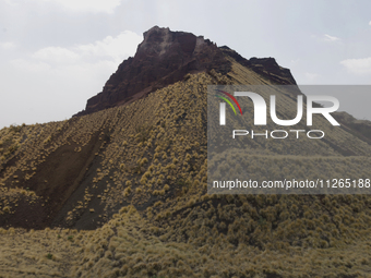 A view of a hill from the property known as El Yuguelito, an irregular piece of land located in the Polvorilla Colony in the Iztapalapa mayo...