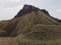 A view of a hill from the property known as El Yuguelito, an irregular piece of land located in the Polvorilla Colony in the Iztapalapa mayo...