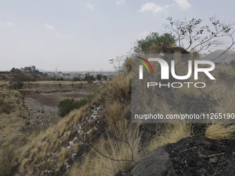 A view of a hill from the property known as El Yuguelito, an irregular piece of land located in the Polvorilla Colony in the Iztapalapa mayo...