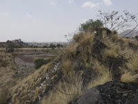 A view of a hill from the property known as El Yuguelito, an irregular piece of land located in the Polvorilla Colony in the Iztapalapa mayo...