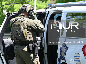 SWAT is responding to an incident in Chicago, Illinois, United States, on May 19, 2024. At approximately 2:55 p.m., Sunday afternoon, SWAT t...