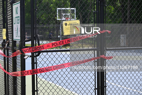 Wilde Memorial Park is partially reopening in Glen Rock, New Jersey, United States, on May 23, 2024, following a shooting. Wilde Memorial Pa...