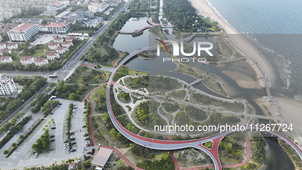 View of the Sunshine Coast Greenway in Rizhao, China, on May 23, 2024. 