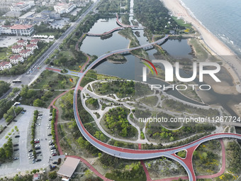 View of the Sunshine Coast Greenway in Rizhao, China, on May 23, 2024. (