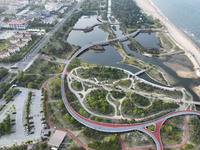 View of the Sunshine Coast Greenway in Rizhao, China, on May 23, 2024. (