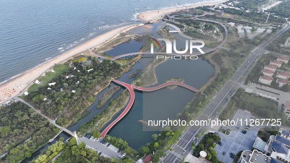 View of the Sunshine Coast Greenway in Rizhao, China, on May 23, 2024. 