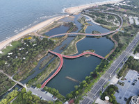 View of the Sunshine Coast Greenway in Rizhao, China, on May 23, 2024. (