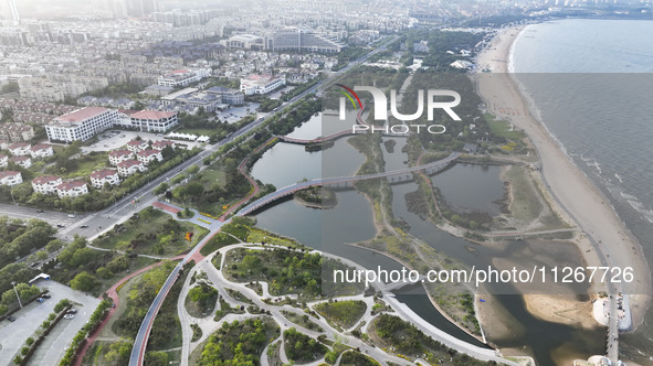 View of the Sunshine Coast Greenway in Rizhao, China, on May 23, 2024. 