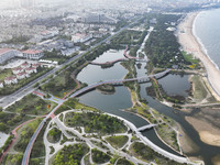 View of the Sunshine Coast Greenway in Rizhao, China, on May 23, 2024. (