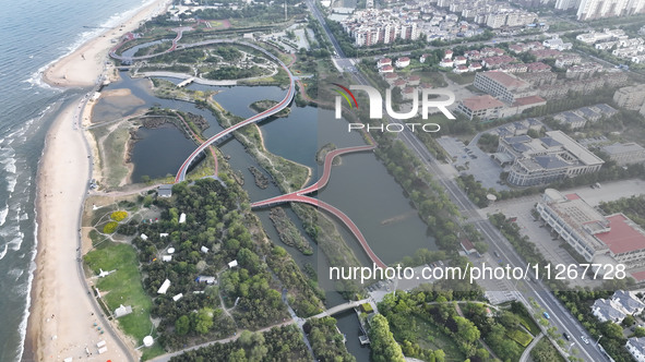 View of the Sunshine Coast Greenway in Rizhao, China, on May 23, 2024. 