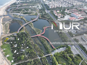 View of the Sunshine Coast Greenway in Rizhao, China, on May 23, 2024. (