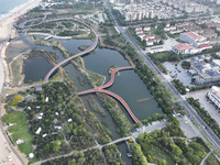 View of the Sunshine Coast Greenway in Rizhao, China, on May 23, 2024. (