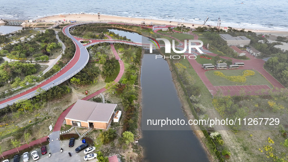 View of the Sunshine Coast Greenway in Rizhao, China, on May 23, 2024. 