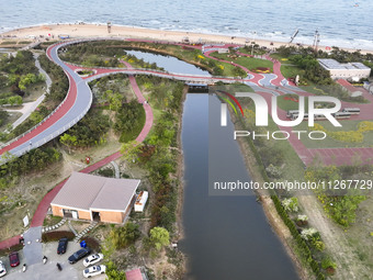 View of the Sunshine Coast Greenway in Rizhao, China, on May 23, 2024. (