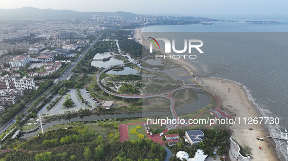 View of the Sunshine Coast Greenway in Rizhao, China, on May 23, 2024. 