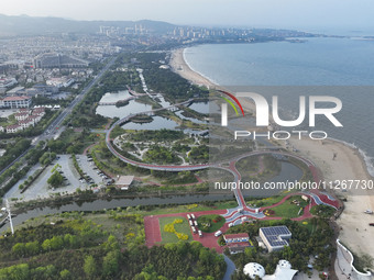 View of the Sunshine Coast Greenway in Rizhao, China, on May 23, 2024. (