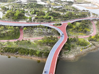 View of the Sunshine Coast Greenway in Rizhao, China, on May 23, 2024. (