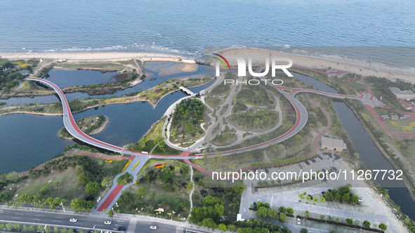 View of the Sunshine Coast Greenway in Rizhao, China, on May 23, 2024. 