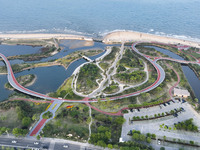 View of the Sunshine Coast Greenway in Rizhao, China, on May 23, 2024. (