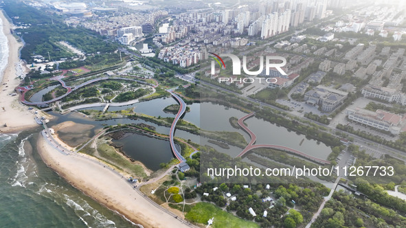 View of the Sunshine Coast Greenway in Rizhao, China, on May 23, 2024. 