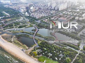 View of the Sunshine Coast Greenway in Rizhao, China, on May 23, 2024. (