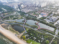 View of the Sunshine Coast Greenway in Rizhao, China, on May 23, 2024. (