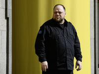 Chairman of the Verkhovna Rada of Ukraine, Ruslan Stefanchuk, is standing near the Parliament in Kyiv, Ukraine, on May 24, 2024. (