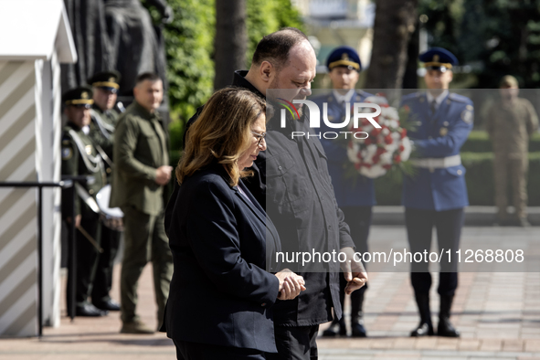 A solemn meeting is taking place between Chairman of the Verkhovna Rada of Ukraine Ruslan Stefanchuk and Speaker of the Polish Senate Malgor...