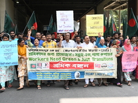 Activists of the National Garments Federation staged a protest rally in Dhaka, Bangladesh, on May 24, 2024, addressing the impacts of digita...