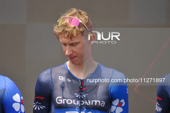 Lewis Askey of The United Kingdom and Team Groupama - FDJ prior to the 107th Giro d'Italia 2024, Stage 12, a 193km stage from Martinsicuro t...