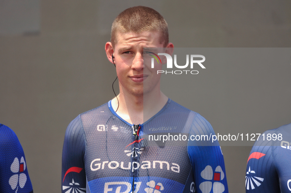 Laurence Pithie of New Zealand and Team Groupama - FDJ prior to the 107th Giro d'Italia 2024, Stage 12, a 193km stage from Martinsicuro to F...