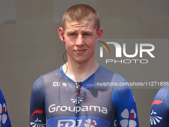 Laurence Pithie of New Zealand and Team Groupama - FDJ prior to the 107th Giro d'Italia 2024, Stage 12, a 193km stage from Martinsicuro to F...