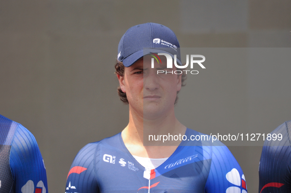 Enzo Paleni of France and Team Groupama - FDJ prior to the 107th Giro d'Italia 2024, Stage 12, a 193km stage from Martinsicuro to Fano is se...