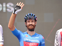 Simon Geschke of Germany and Team Cofidis - Blue Mountain Jersey reacting prior to the 107th Giro d'Italia 2024, Stage 12, a 193km stage fro...