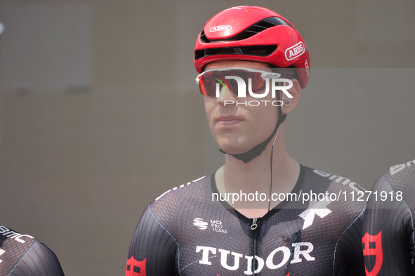 Alexander Kamp of Denmark and Tudor Pro Cycling Team  prior to the 107th Giro d'Italia 2024, Stage 12, a 193km stage from Martinsicuro to Fa...