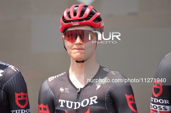 Michael Storer of Australia and Tudor Pro Cycling Team prior to the 107th Giro d'Italia 2024, Stage 12, a 193km stage from Martinsicuro to F...