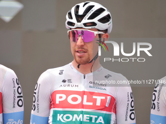 Mattia Bais of Italy and Team Polti Kometa prior to the 107th Giro d'Italia 2024, Stage 12, a 193km stage from Martinsicuro to Fano is seen...