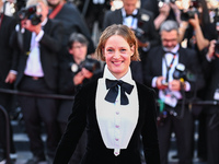 Vicky Krieps is attending the Red Carpet of the closing ceremony at the 77th annual Cannes Film Festival at Palais des Festivals in Cannes,...