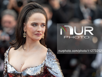 Eva Green is attending the red carpet of the closing ceremony at the 77th annual Cannes Film Festival at Palais des Festivals in Cannes, Fra...
