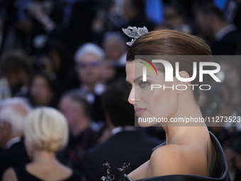 Isabeli Fontana during the Closing Ceremony at the 77th edition of the Cannes Film Festival in Cannes, southern France, on May 25, 2024. (