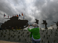 CASTINE-EN-PLAINE, FRANCE - MAY 24: 
Final work is underway on a new Normandy 1944 memorial located between Caen and Falaise, near Tilly-la-...