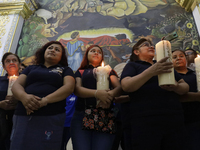 Inhabitants of Culhuacan in the extreme south of Mexico City are attending a mass at the Sanctuary of the Lord of Calvary on the eve of the...