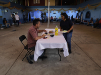 Inhabitants of Culhuacan in the extreme south of Mexico City are convivial during lunchtime at the end of a procession to the Sanctuary of t...