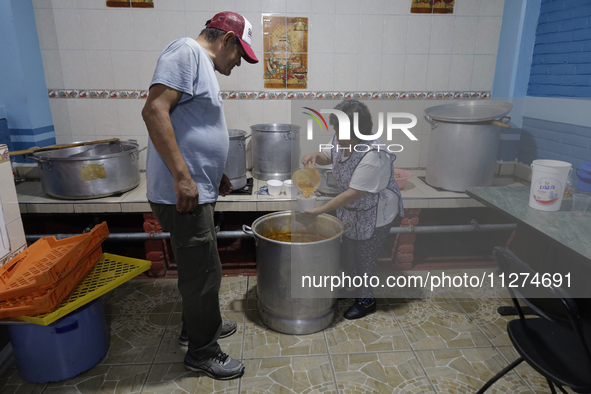 Inhabitants of Culhuacan in the extreme south of Mexico City are convivial during lunchtime at the end of a procession to the Sanctuary of t...